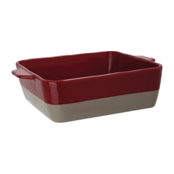 Olympia Red And Taupe Ceramic Roasting Dish 4.2Ltr - Click to Enlarge