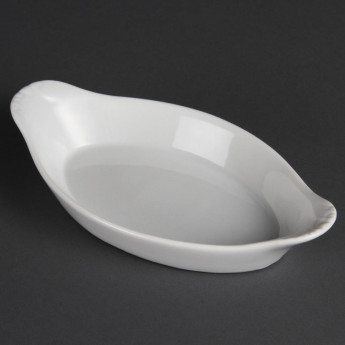 Olympia Whiteware Oval Eared Dishes 204mm (Pack of 6) - Click to Enlarge