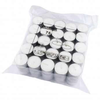 Olympia 8 Hour Tealights (Pack of 75) - Click to Enlarge