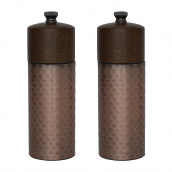 Olympia Copper Wood Salt and Pepper Mill Set (Pack of 2) - Click to Enlarge