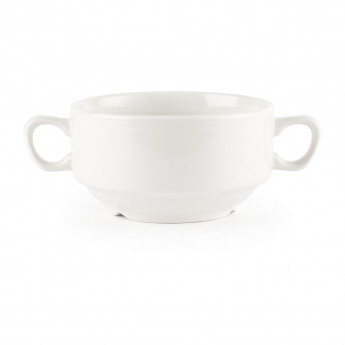 Churchill Whiteware Handled Soup Bowls 398ml (Pack of 24) - Click to Enlarge