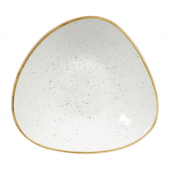 Churchill Stonecast Triangular Shallow Bowls Barley White 272mm - Click to Enlarge