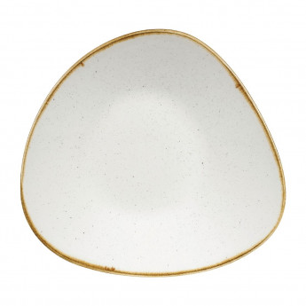 Churchill Stonecast Triangular Shallow Bowls Barley White 210mm - Click to Enlarge
