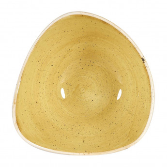 Churchill Stonecast Triangular Bowls Mustard Seed Yellow 153mm - Click to Enlarge