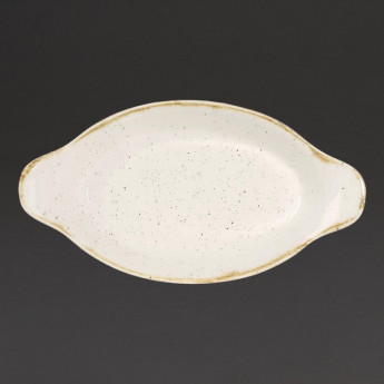 Churchill Stonecast Oval Eared Dishes Barley White 205mm (Pack of 6) - Click to Enlarge