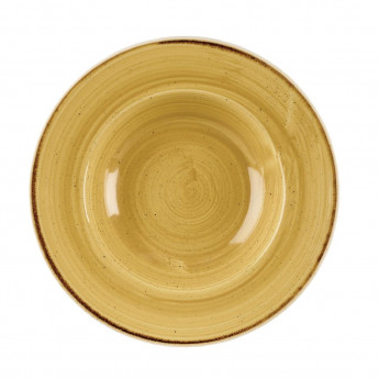 Churchill Stonecast Round Wide Rim Bowl Mustard Seed Yellow 280mm (Pack of 12) - Click to Enlarge