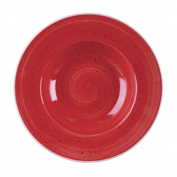 Churchill Stonecast Round Wide Rim Bowl Berry Red 280mm (Pack of 12) - Click to Enlarge