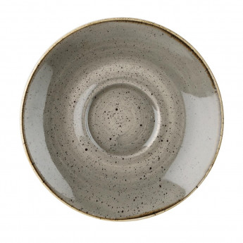 Churchill Stonecast Round Cappuccino Saucers Peppercorn Grey 158mm - Click to Enlarge