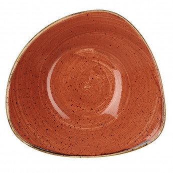 Churchill Stonecast Triangle Bowl Spiced Orange 200mm (Pack of 12) - Click to Enlarge
