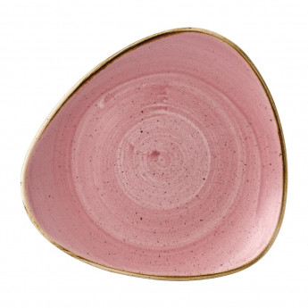 Stonecast Petal Pink Triangle Plate 9 " (Pack of 12) - Click to Enlarge