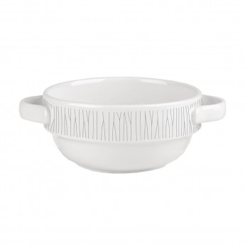 Churchill Bamboo Handled Stacking Soup Bowl 14oz (Pack of 6) - Click to Enlarge