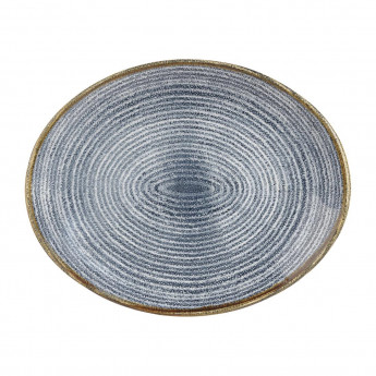 Churchill Studio Prints Homespun Oval Coupe Plates Slate Blue 270mm (Pack of 12) - Click to Enlarge