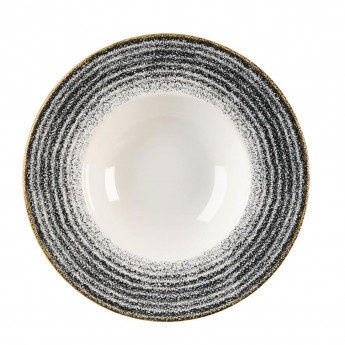 Churchill Studio Prints Homespun Charcoal Black Wide Rim Bowl 240mm - Click to Enlarge
