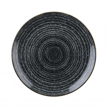 Churchill Studio Prints Homespun Charcoal Black Coupe Plate 165mm - Click to Enlarge
