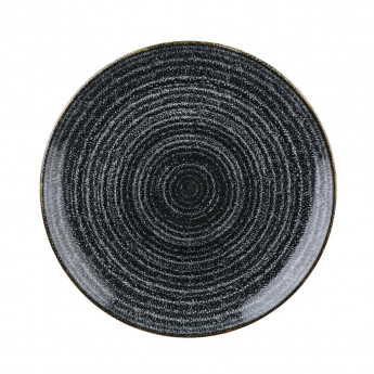 Churchill Studio Prints Homespun Charcoal Black Coupe Plate 217mm - Click to Enlarge