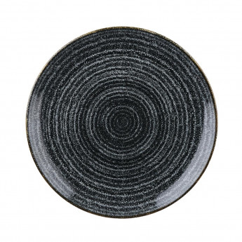 Churchill Studio Prints Homespun Charcoal Black Coupe Plate 260mm - Click to Enlarge