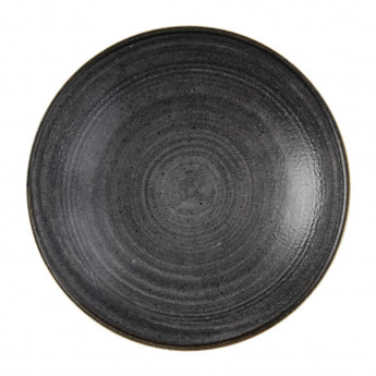 Churchill Stonecast Raw Coupe Bowl Black 184mm (Pack of 12) - Click to Enlarge