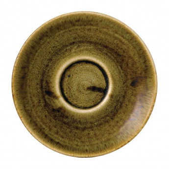 Stonecast Plume Olive Espresso Saucer 4 1/2 " (Pack of 12) - Click to Enlarge