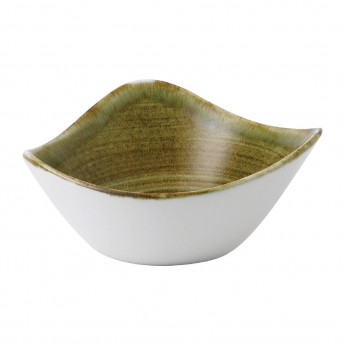 Stonecast Plume Olive Triangle Bowl 9oz (Pack of 12) - Click to Enlarge