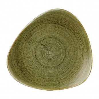 Stonecast Plume Olive Triangle Plate 9 " (Pack of 12) - Click to Enlarge