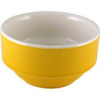 Churchill New Horizons Colour Glaze Consomme Bowls Yellow 105mm - Click to Enlarge