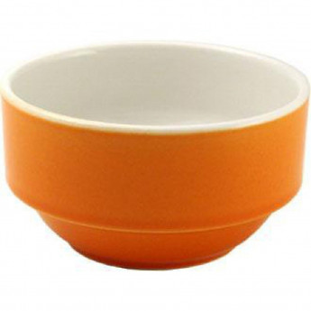 Churchill New Horizons Colour Glaze Consomme Bowls Orange 105mm - Click to Enlarge