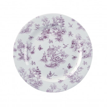Churchill Vintage Prints Plates Cranberry Toile Print 305mm (Pack of 6) - Click to Enlarge