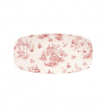 Churchill Vintage Prints Rectangular Plates Cranberry Toile 298mm (Pack of 12) - Click to Enlarge