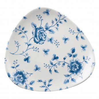 Churchill Vintage Prints Blue Rose Chintz Pattern Triangle Plate 192mm (Pack of 12) - Click to Enlarge