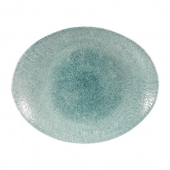 Churchill Studio Prints Raku Oval Coupe Plates Jade Green 270mm (Pack of 12) - Click to Enlarge