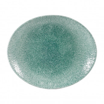 Churchill Studio Prints Raku Oval Coupe Plates Jade Green 317mm (Pack of 12) - Click to Enlarge