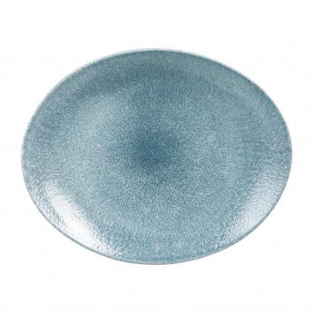 Churchill Studio Prints Raku Oval Coupe Plates Topaz Blue 270mm (Pack of 12) - Click to Enlarge