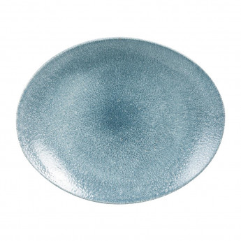 Churchill Studio Prints Raku Oval Coupe Plates Topaz Blue 317mm (Pack of 12) - Click to Enlarge