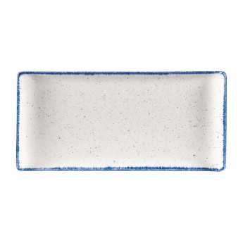 Churchill Stonecast Hints Rectangular Plates Indigo Blue 145 x 300mm (Pack of 6) - Click to Enlarge