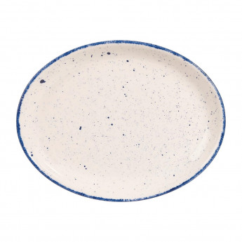 Churchill Stonecast Hints Oval Plates Indigo Blue 254mm (Pack of 12) - Click to Enlarge