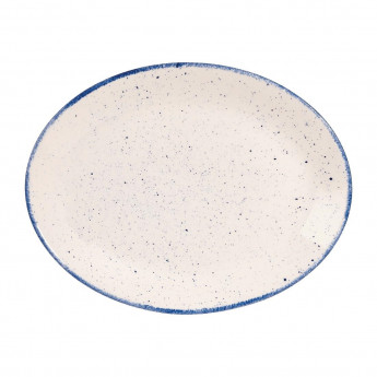 Churchill Stonecast Hints Oval Plates Indigo Blue 305mm (Pack of 12) - Click to Enlarge