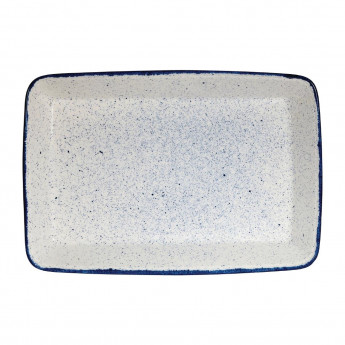 Churchill Stonecast Hints Rectangular Baking Dishes Indigo Blue 250 x 380mm - Click to Enlarge
