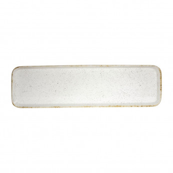 Churchill Stonecast Hints Rectangular Flat Trays Barley White 150 x 530mm - Click to Enlarge