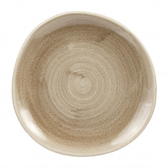 Churchill Stonecast Patina Antique Organic Round Plates Taupe 210mm (Pack of 12) - Click to Enlarge