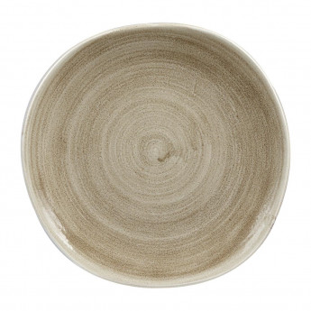 Churchill Stonecast Patina Antique Organic Round Plates Taupe 264mm (Pack of 12) - Click to Enlarge