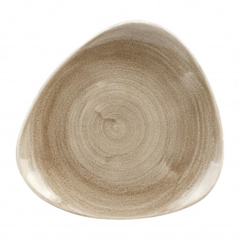 Churchill Stonecast Patina Antique Triangle Plates Taupe 229mm (Pack of 12) - Click to Enlarge