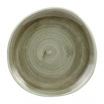 Churchill Stonecast Patina Antique Organic Round Plates Green 210mm (Pack of 12) - Click to Enlarge