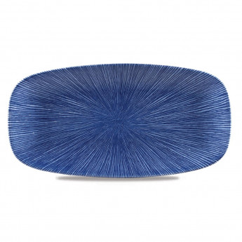 Churchill Studio Prints Agano Oblong Chefs Plates Blue 355 x 189mm (Pack of 6) - Click to Enlarge