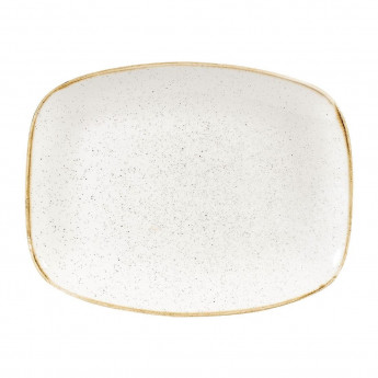 Churchill Stonecast Rectangular Plates Barley White 245 x 355mm - Click to Enlarge