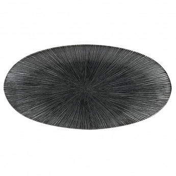 Churchill Studio Prints Agano Oval Chefs Plates Black 347 x 173mm (Pack of 6) - Click to Enlarge