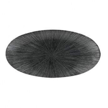 Churchill Studio Prints Agano Oval Chefs Plates Black 299 x 150mm (Pack of 12) - Click to Enlarge