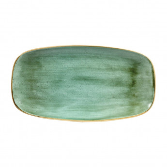 Churchill Stonecast Rectangular Plates Samphire Green 189 x 355mm - Click to Enlarge