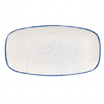 Churchill Stonecast Hints Rectangular Plates Indigo Blue 355mm (Pack of 6) - Click to Enlarge