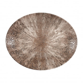 Churchill Stone Zircon Brown Orbit Oval Coupe Plates 317mm (Pack of 12) - Click to Enlarge