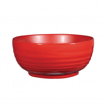 Art de Cuisine Red Glaze Ripple Bowls Large (Pack of 4) - Click to Enlarge